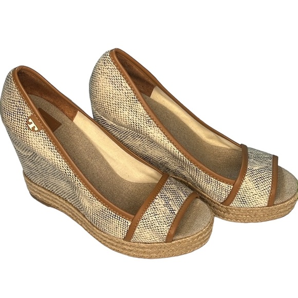 Tory Burch Plata Royal Majorca Wedge Shoe - Picture 3 of 6